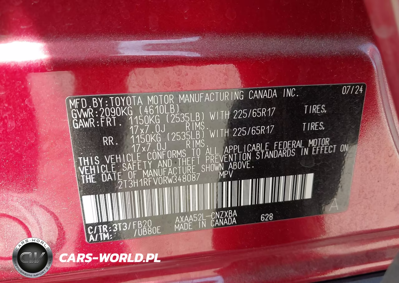 2024 Toyota Rav4 Le VIN:2T3H1RFV0RW348087 - 9