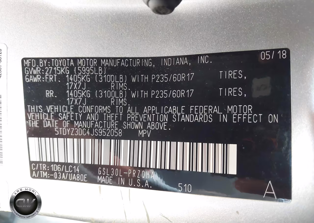 2018 Toyota Sienna Xle 8 Passenger VIN:5TDYZ3DC4JS952058 - 9