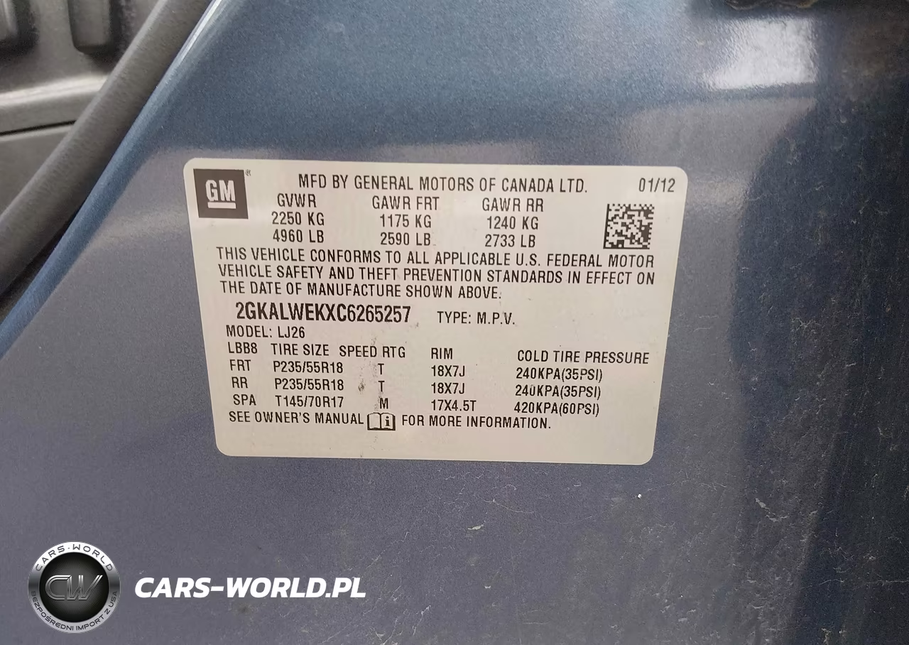 2012 GMC Terrain Slt-2 VIN:2GKALWEKXC6265257 - 9