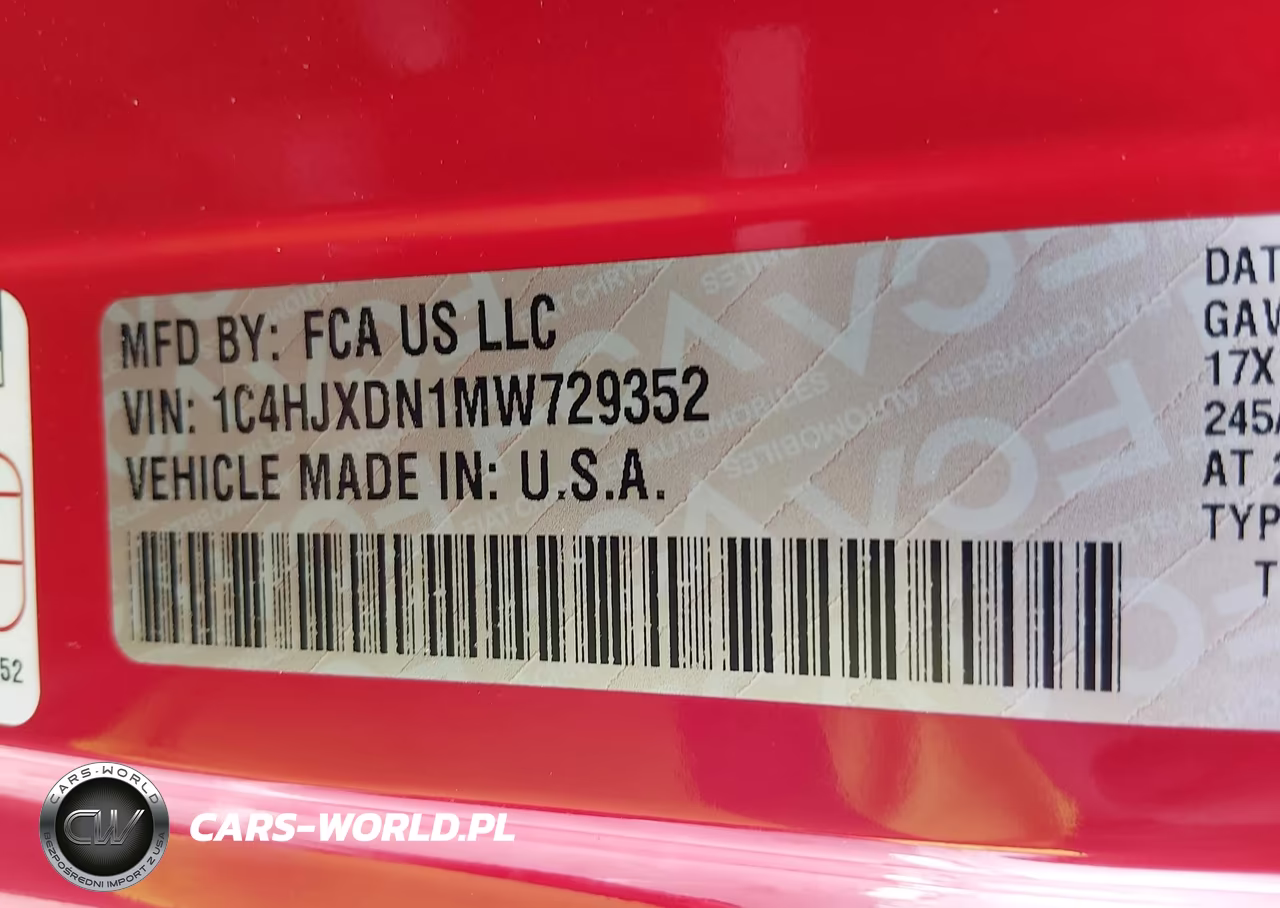 2021 Jeep Wrangler Unlimited Sport 4X4 VIN:1C4HJXDN1MW729352 - 9