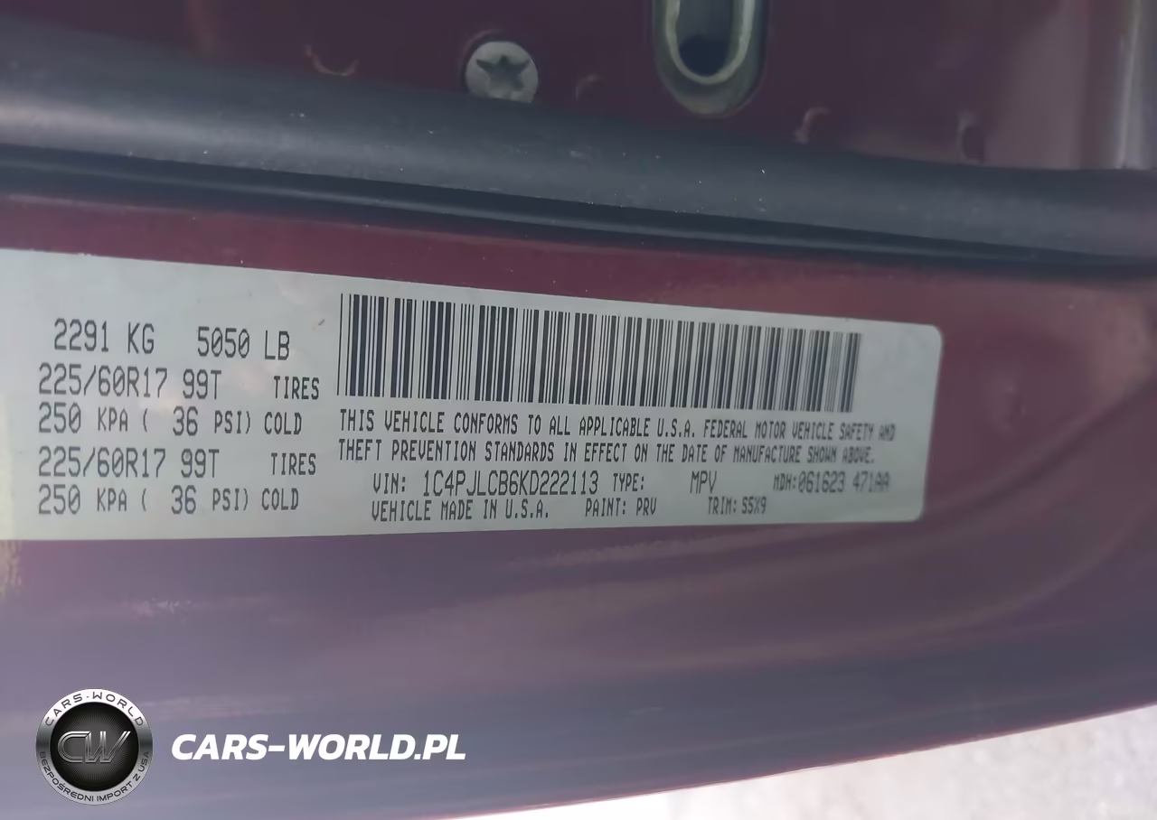 2019 Jeep Cherokee Latitude Fwd VIN:1C4PJLCB6KD222113 - 9