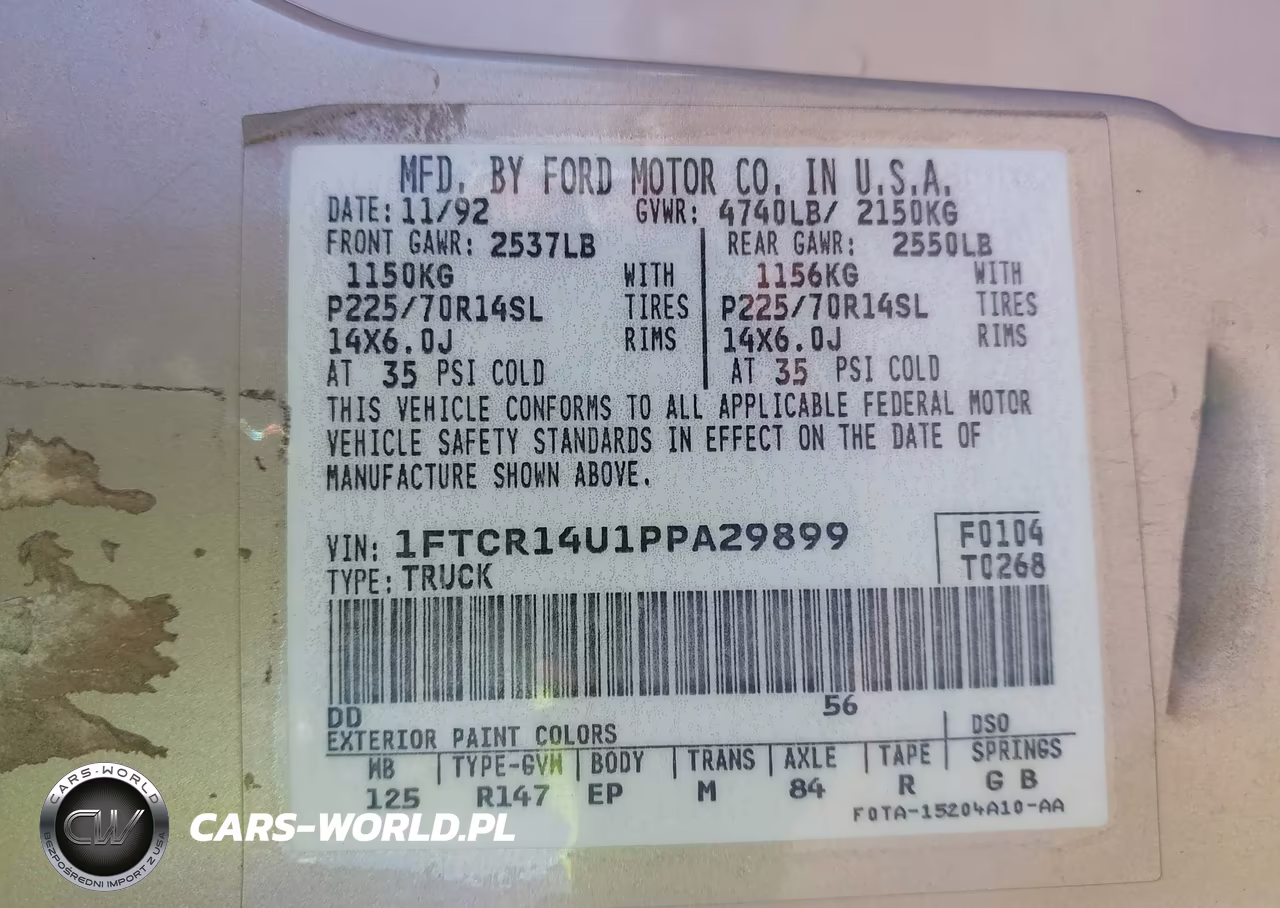 1993 Ford Ranger Super Cab VIN:1FTCR14U1PPA29899 - 9