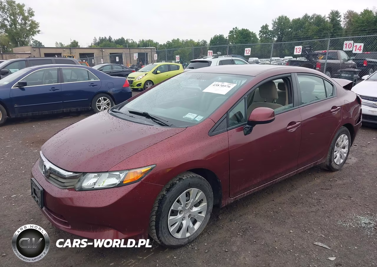 2012 Honda Civic Lx VIN:2HGFB2F55CH590569 - 2