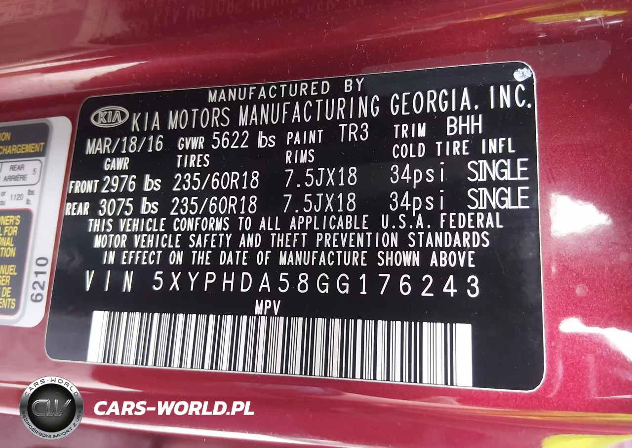 2016 Kia Sorento 3.3L Ex VIN:5XYPHDA58GG176243 - 9
