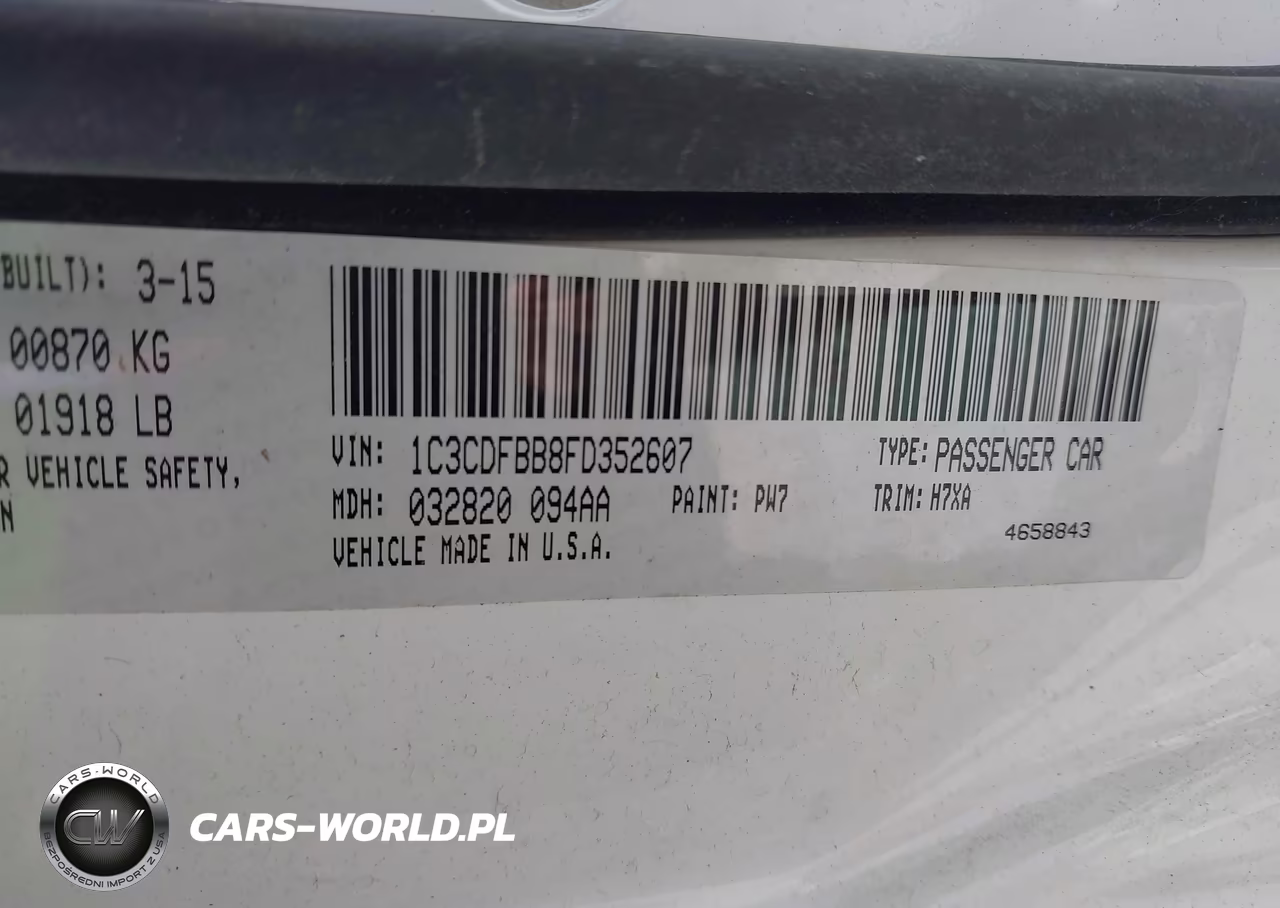 2015 Dodge Dart Sxt VIN:1C3CDFBB8FD352607 - 9