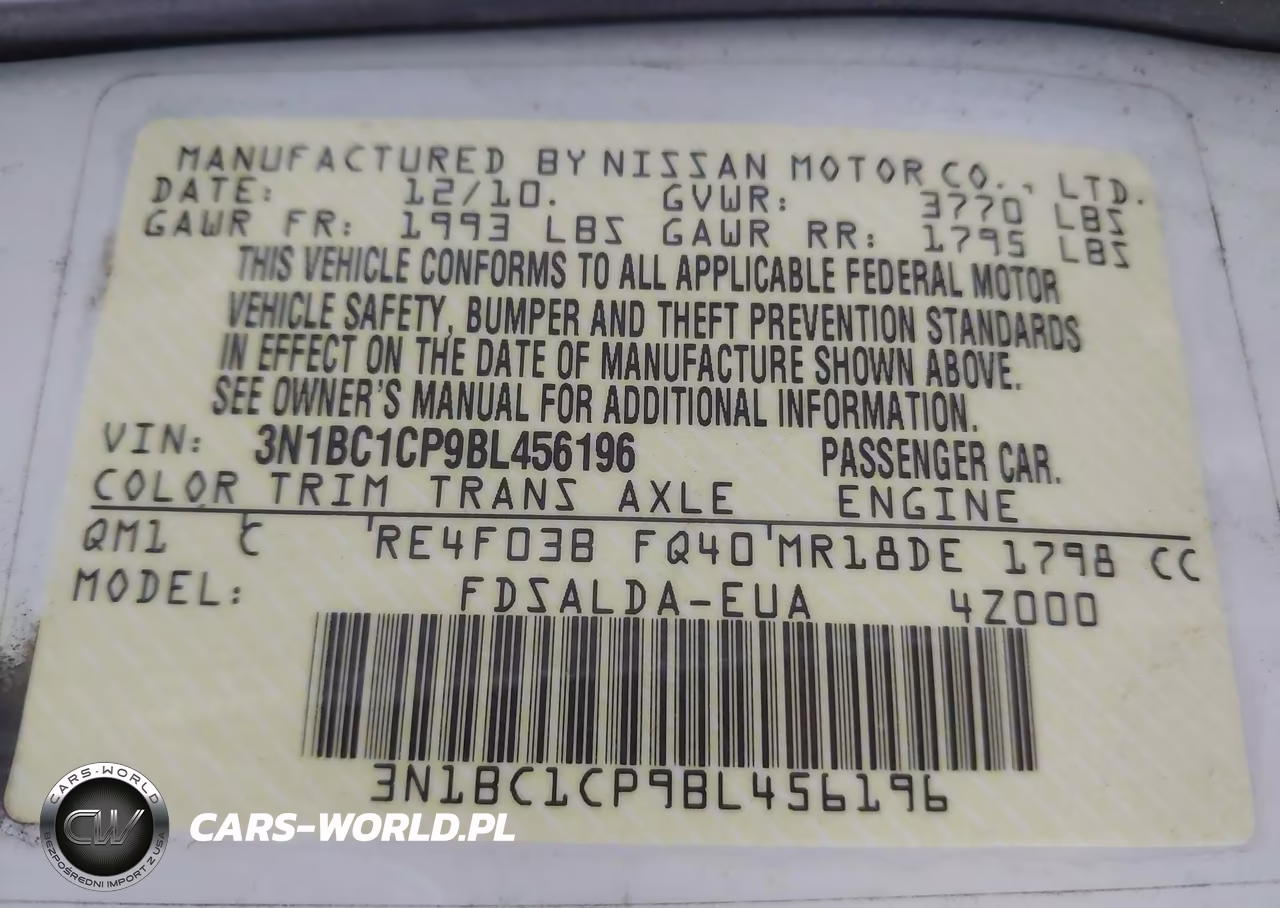 2011 Nissan Versa 1.8S VIN:3N1BC1CP9BL456196 - 9