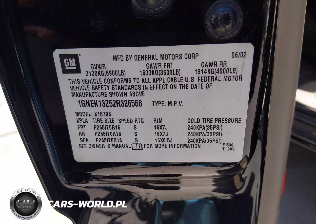 2002 Chevrolet Tahoe Lt VIN:1GNEK13Z52R326558 - 9