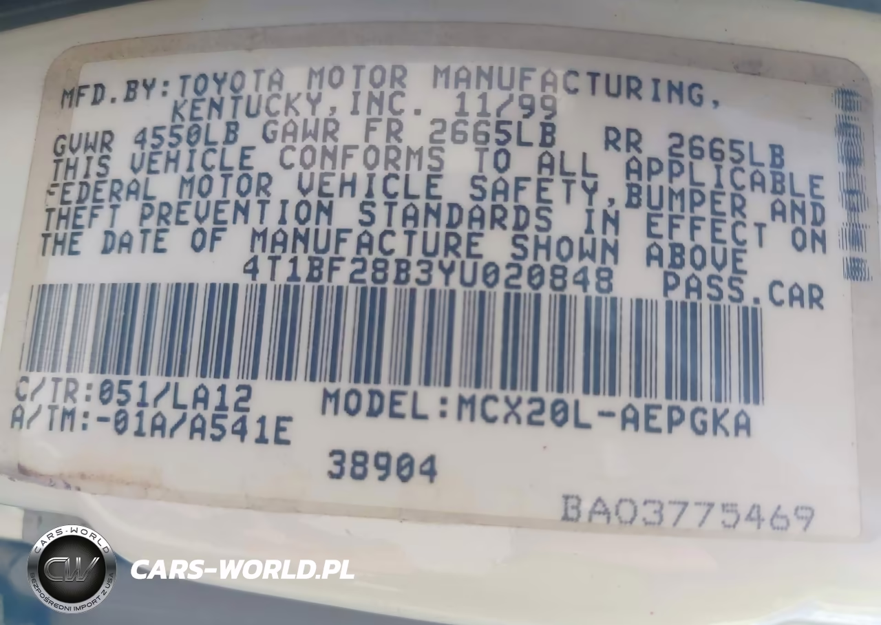 2000 Toyota Avalon Xls VIN:4T1BF28B3YU020848 - 9