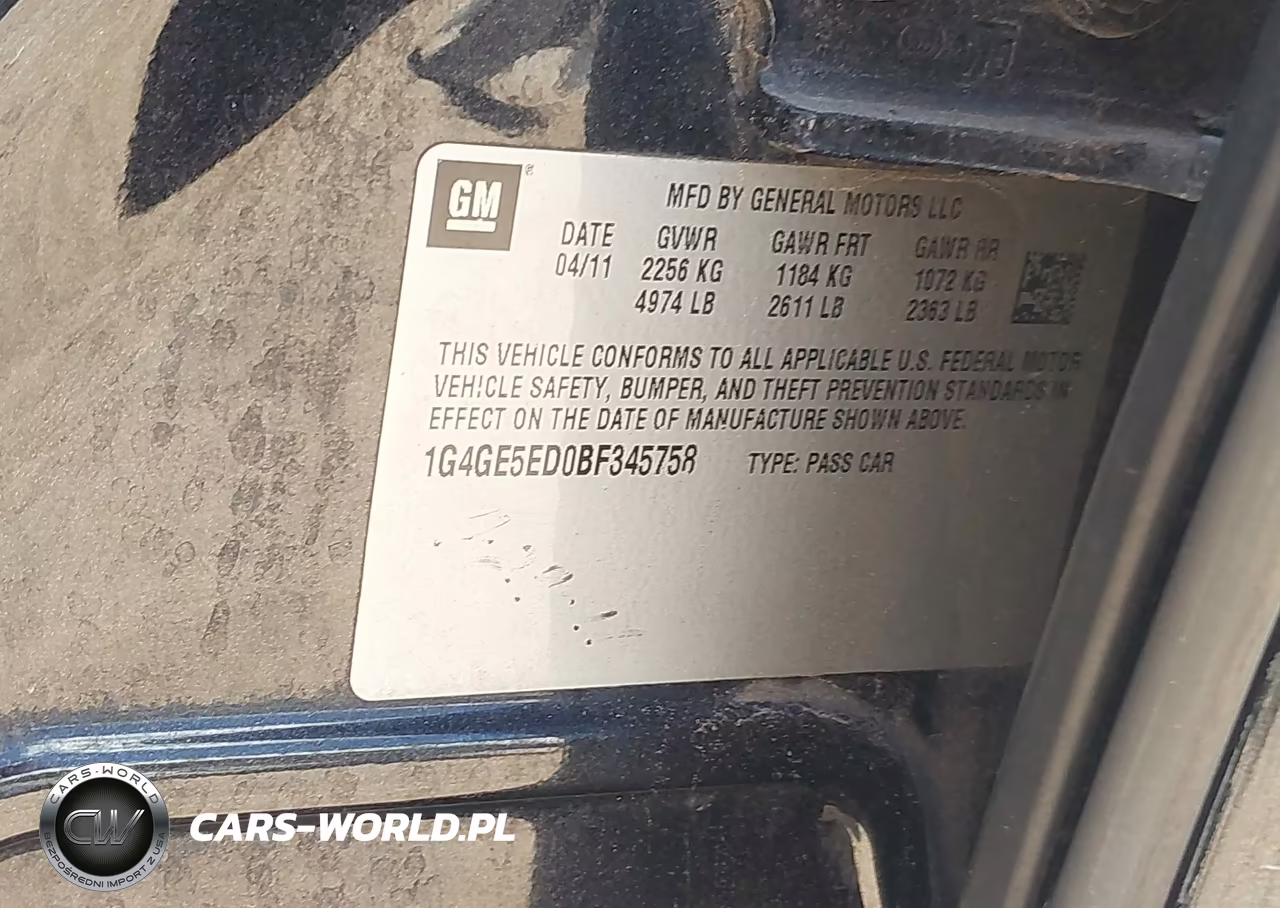 2011 Buick Lacrosse Cxs VIN:1G4GE5ED0BF345758 - 9