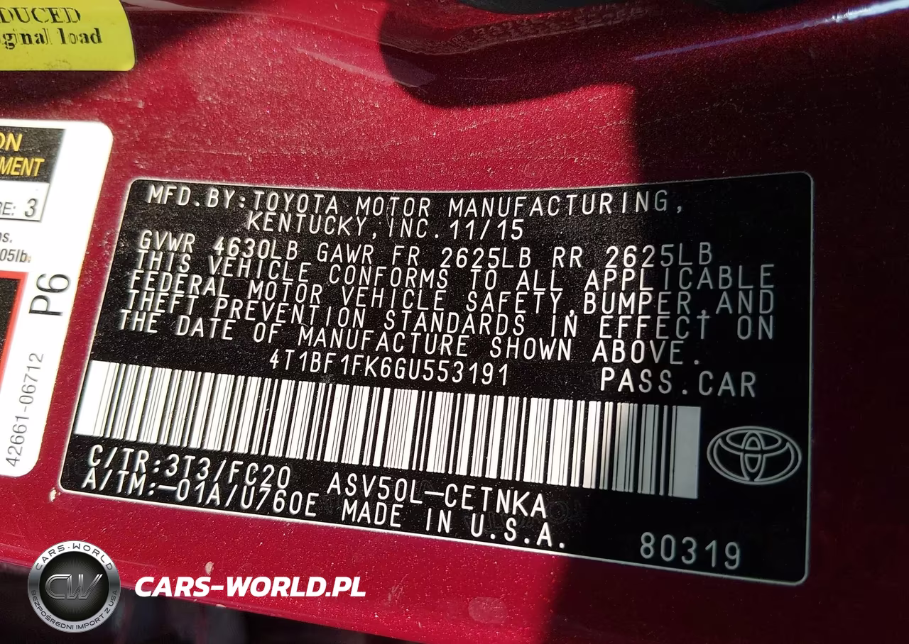 2016 Toyota Camry Le VIN:4T1BF1FK6GU553191 - 9