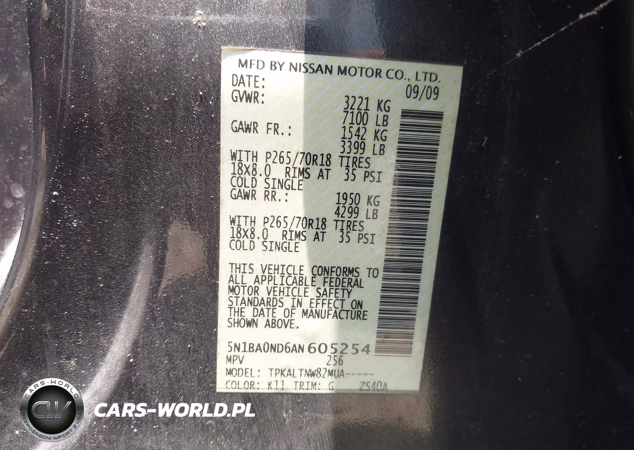 2010 Nissan Armada Se VIN:5N1BA0ND6AN605254 - 9