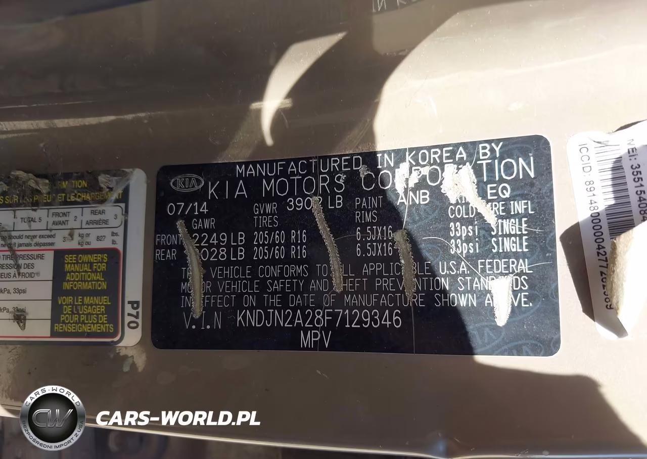 2015 Kia Soul VIN:KNDJN2A28F7129346 - 9