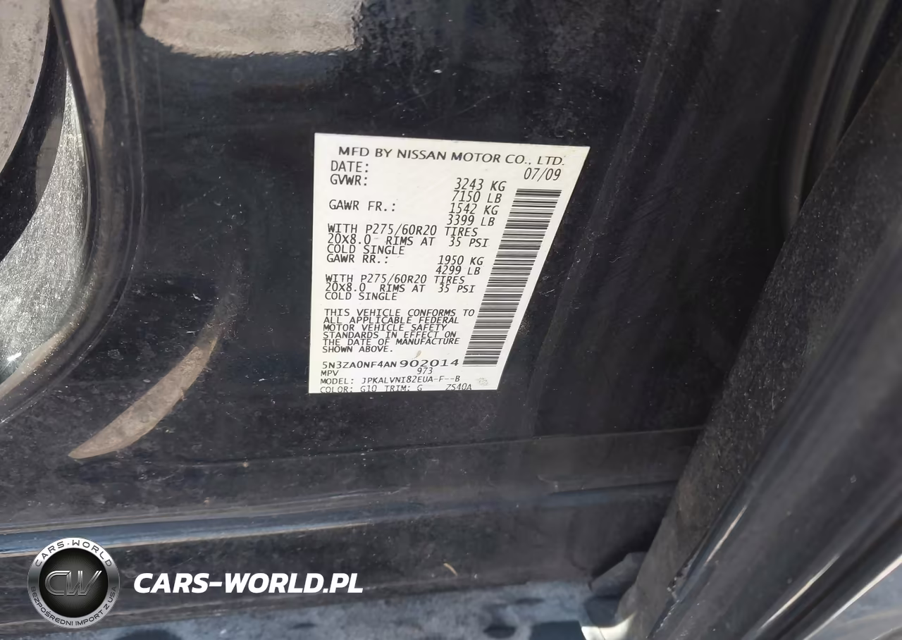 2010 Infiniti Qx56 VIN:5N3ZA0NF4AN902014 - 9