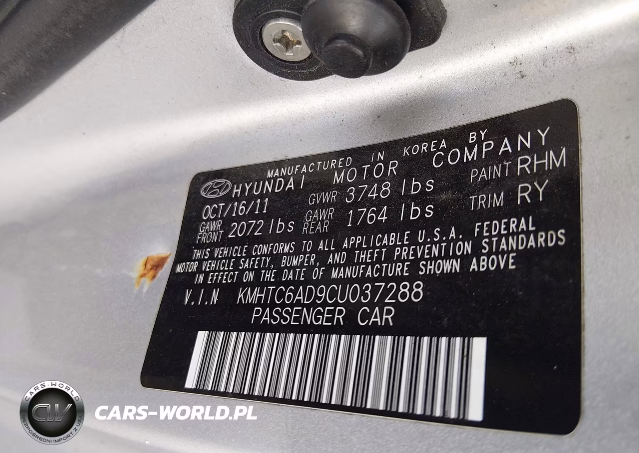 2012 Hyundai Veloster Base W-Gray VIN:KMHTC6AD9CU037288 - 9