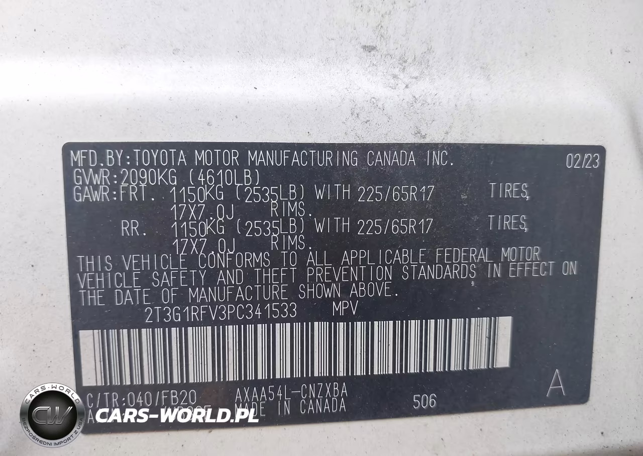 2023 Toyota Rav4 Le VIN:2T3G1RFV3PC341533 - 9