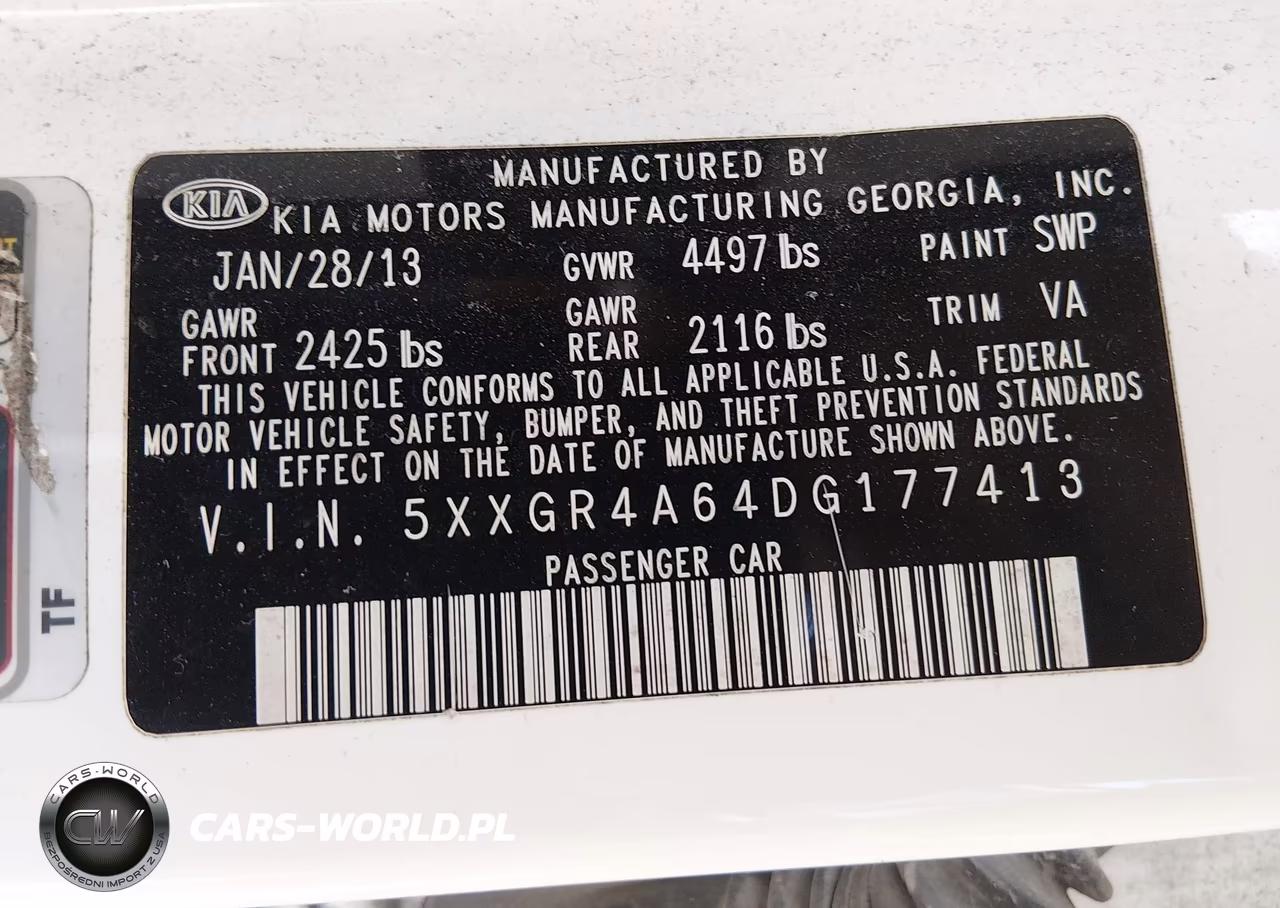 2013 Kia Optima Sx VIN:5XXGR4A64DG177413 - 9