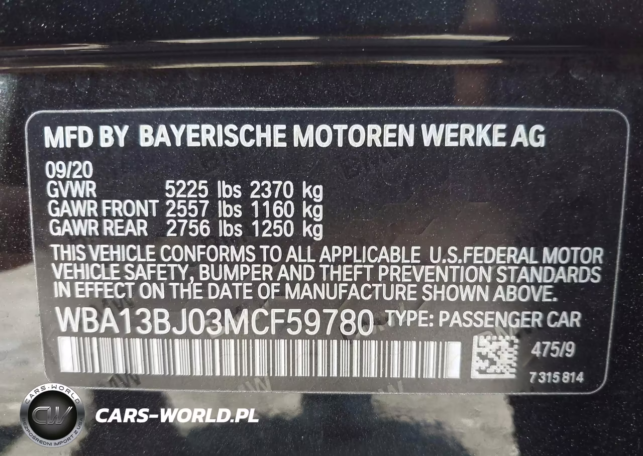 2021 BMW 530I xDrive VIN:WBA13BJ03MCF59780 - 9