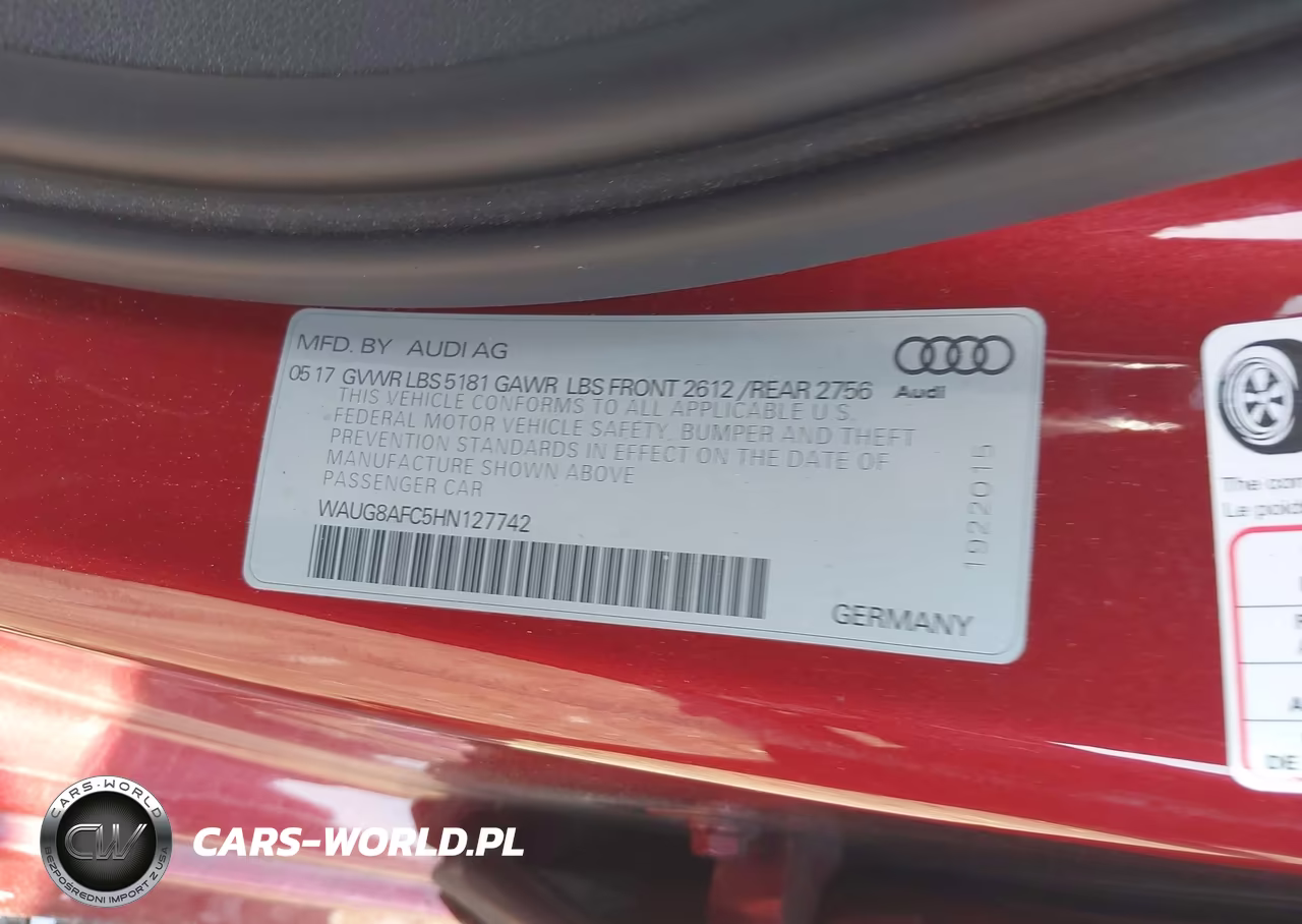 2017 Audi A6 Premium Plus VIN:WAUG8AFC5HN127742 - 9