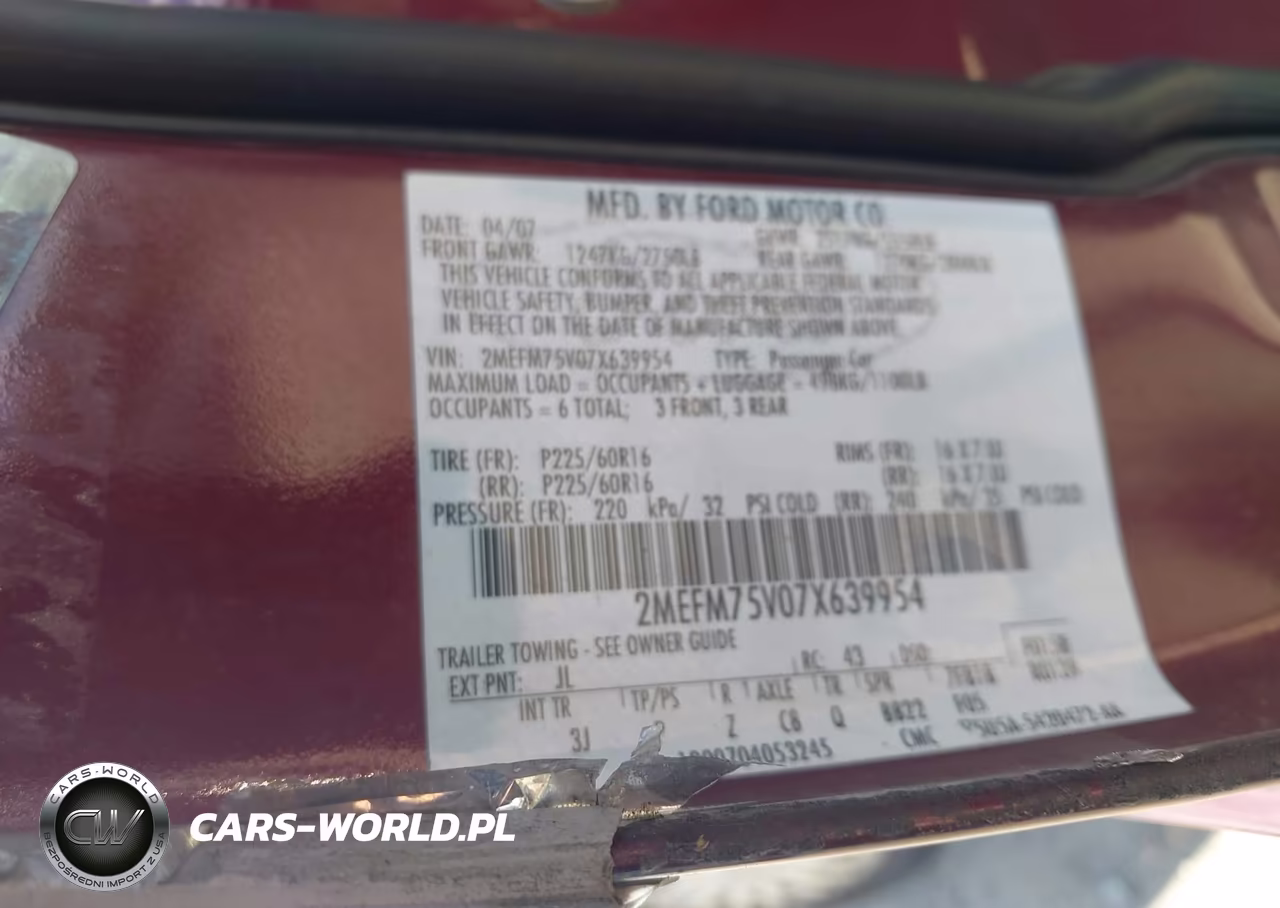 2007 Mercury Grand Marquis Ls VIN:2MEFM75V07X639954 - 9