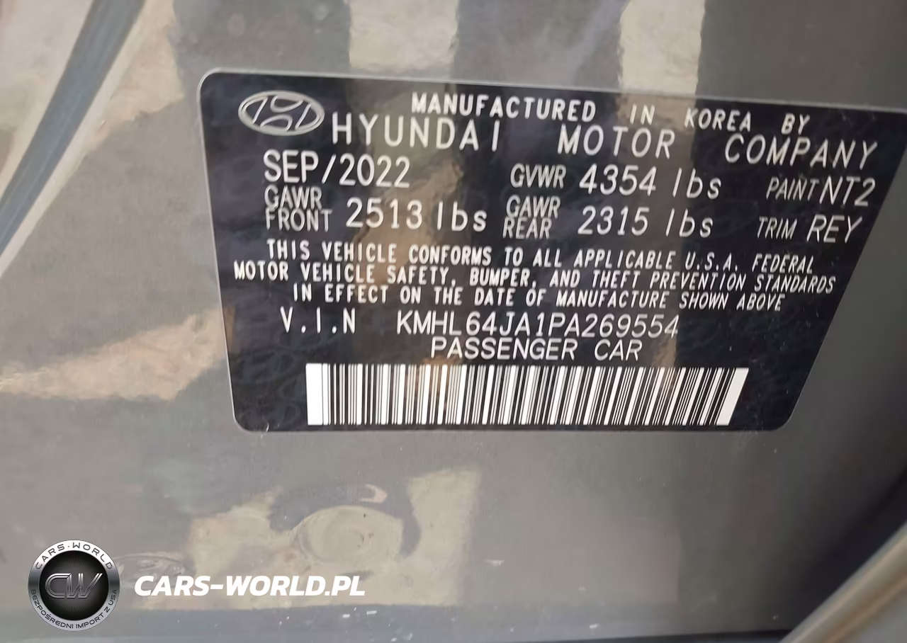 2023 Hyundai Sonata Sel VIN:KMHL64JA1PA269554 - 9