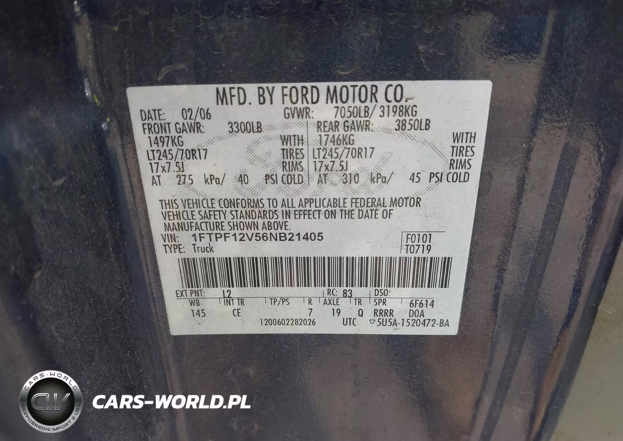 2006 Ford F-150 Xl-Xlt VIN:1FTPF12V56NB21405 - 9