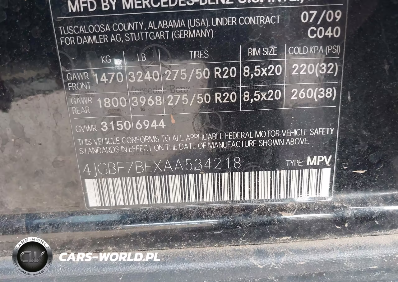 2010 Mercedes-Benz Gl 450 4Matic VIN:4JGBF7BEXAA534218 - 9