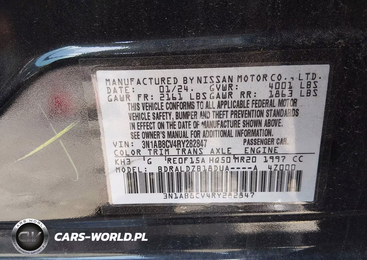 2024 Nissan Sentra Sv Xtronic Cvt VIN:3N1AB8CV4RY282847 - 9