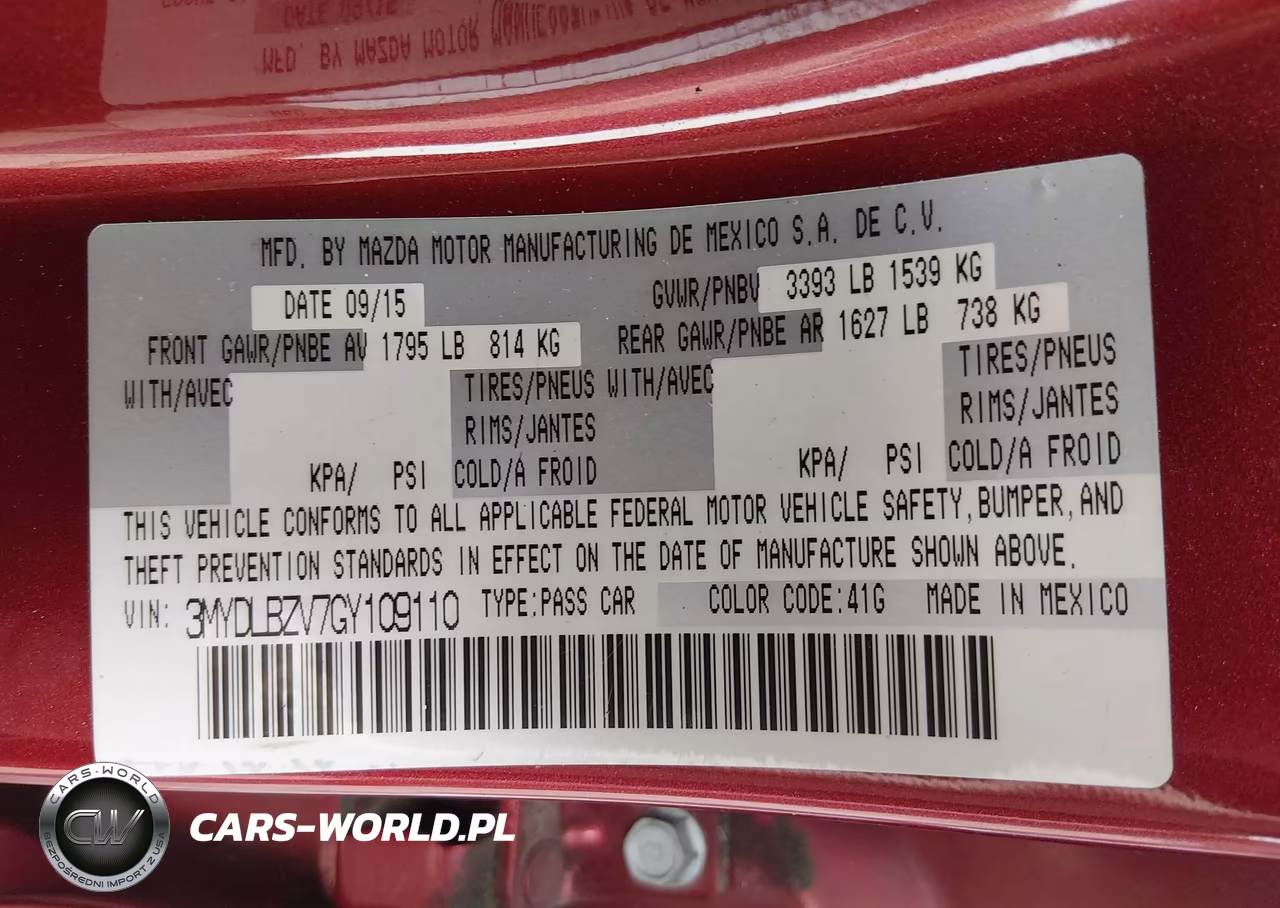2016 Scion Ia VIN:3MYDLBZV7GY109110 - 9