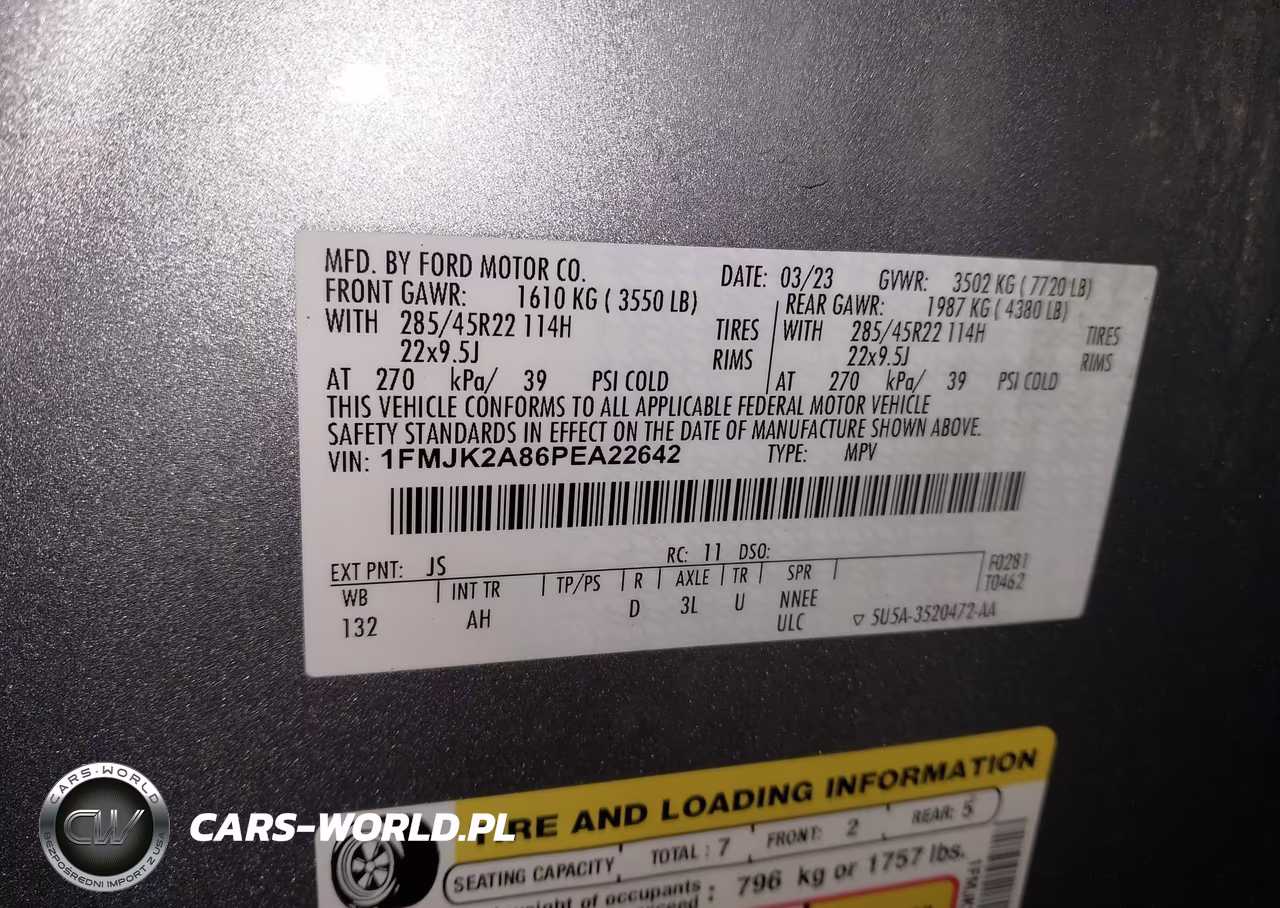 2023 Ford Expedition Limited Max VIN:1FMJK2A86PEA22642 - 9