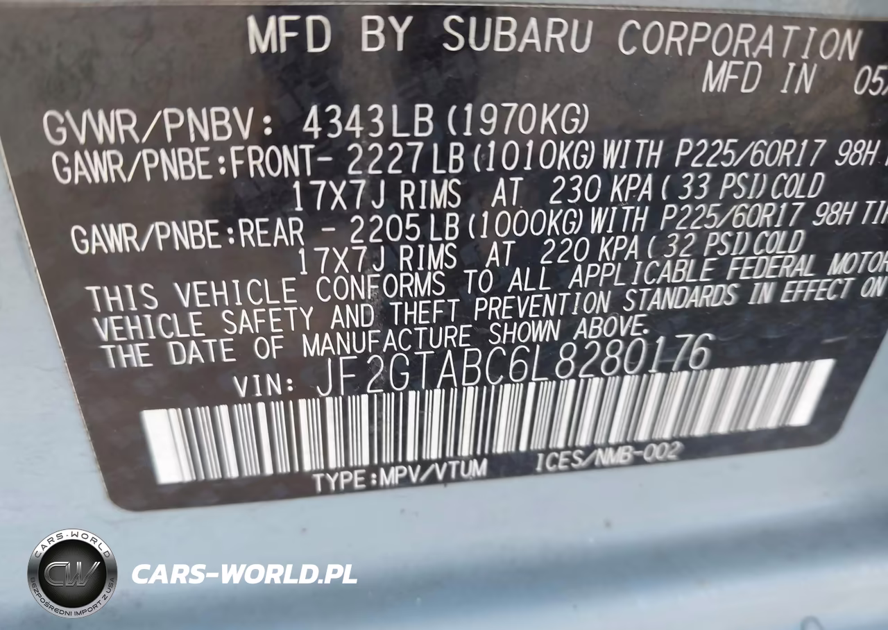 2020 Subaru Crosstrek VIN:JF2GTABC6L8280176 - 9