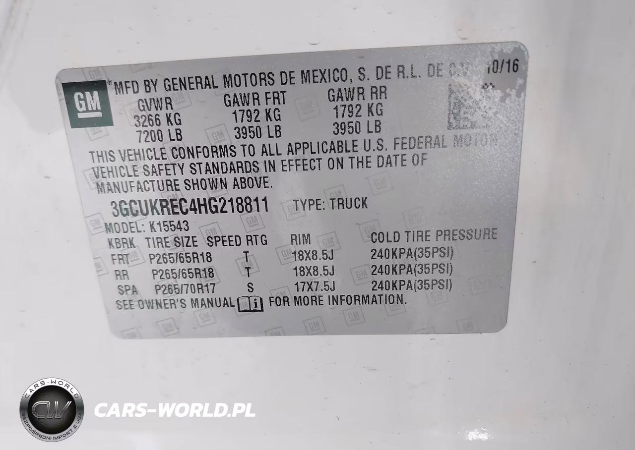 2017 Chevrolet Silverado 1500 Lt VIN:3GCUKREC4HG218811 - 9