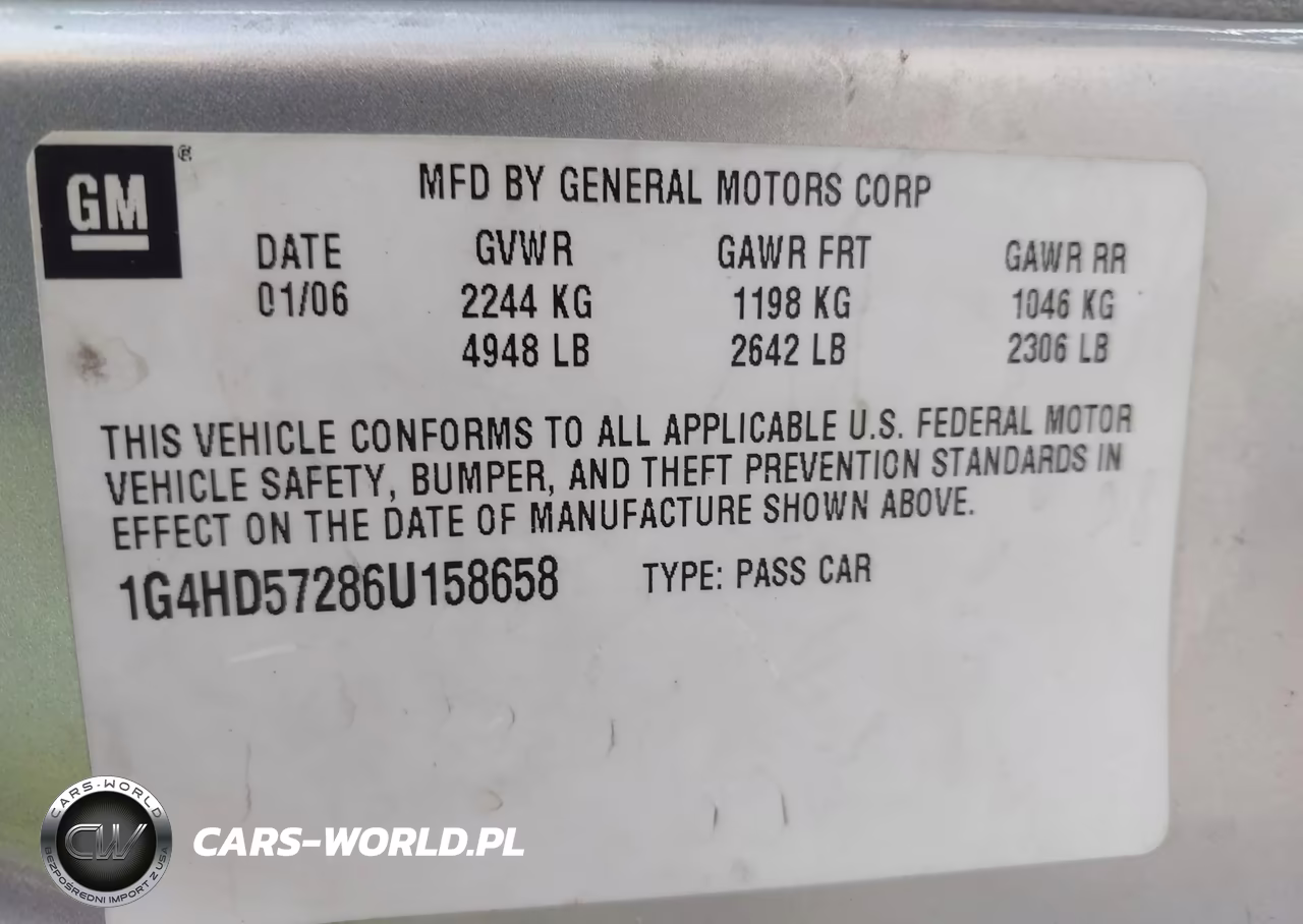 2006 Buick Lucerne Cxl VIN:1G4HD57286U158658 - 9