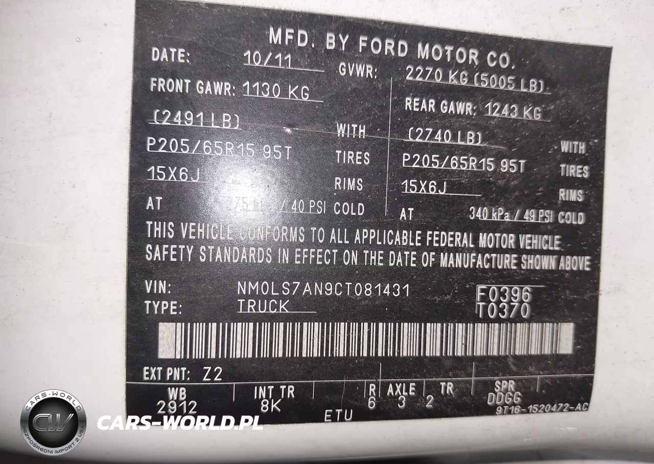 2012 Ford Transit Connect Xl VIN:NM0LS7AN9CT081431 - 9