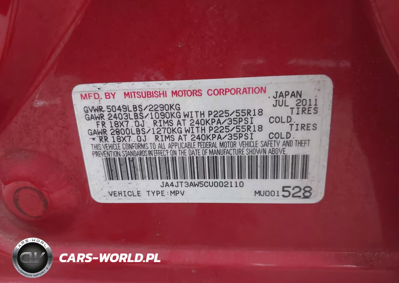 2012 Mitsubishi Outlander Se VIN:JA4JT3AW5CU002110 - 9