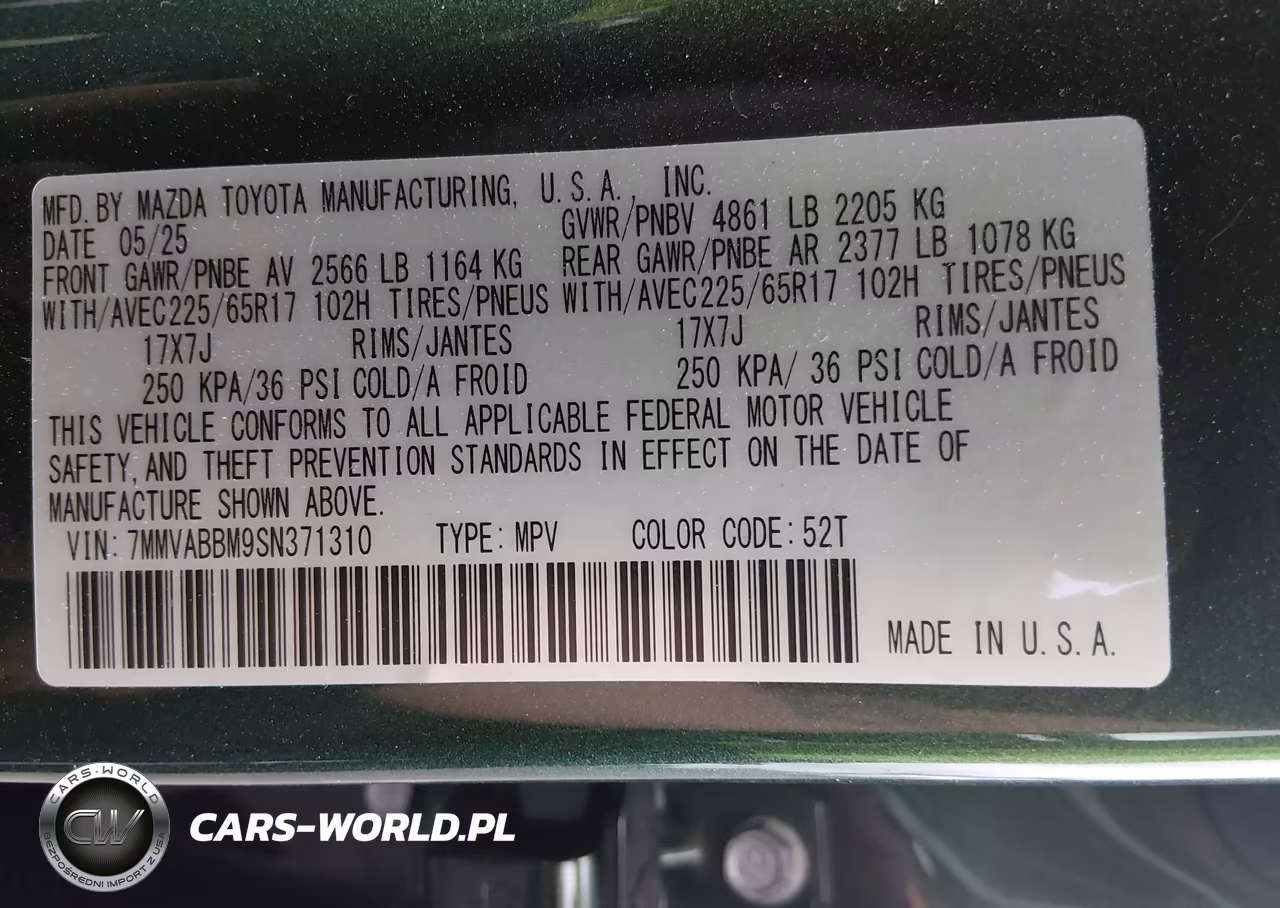 2025 Mazda Cx-50 2.5 S Preferred Package VIN:7MMVABBM9SN371310 - 9