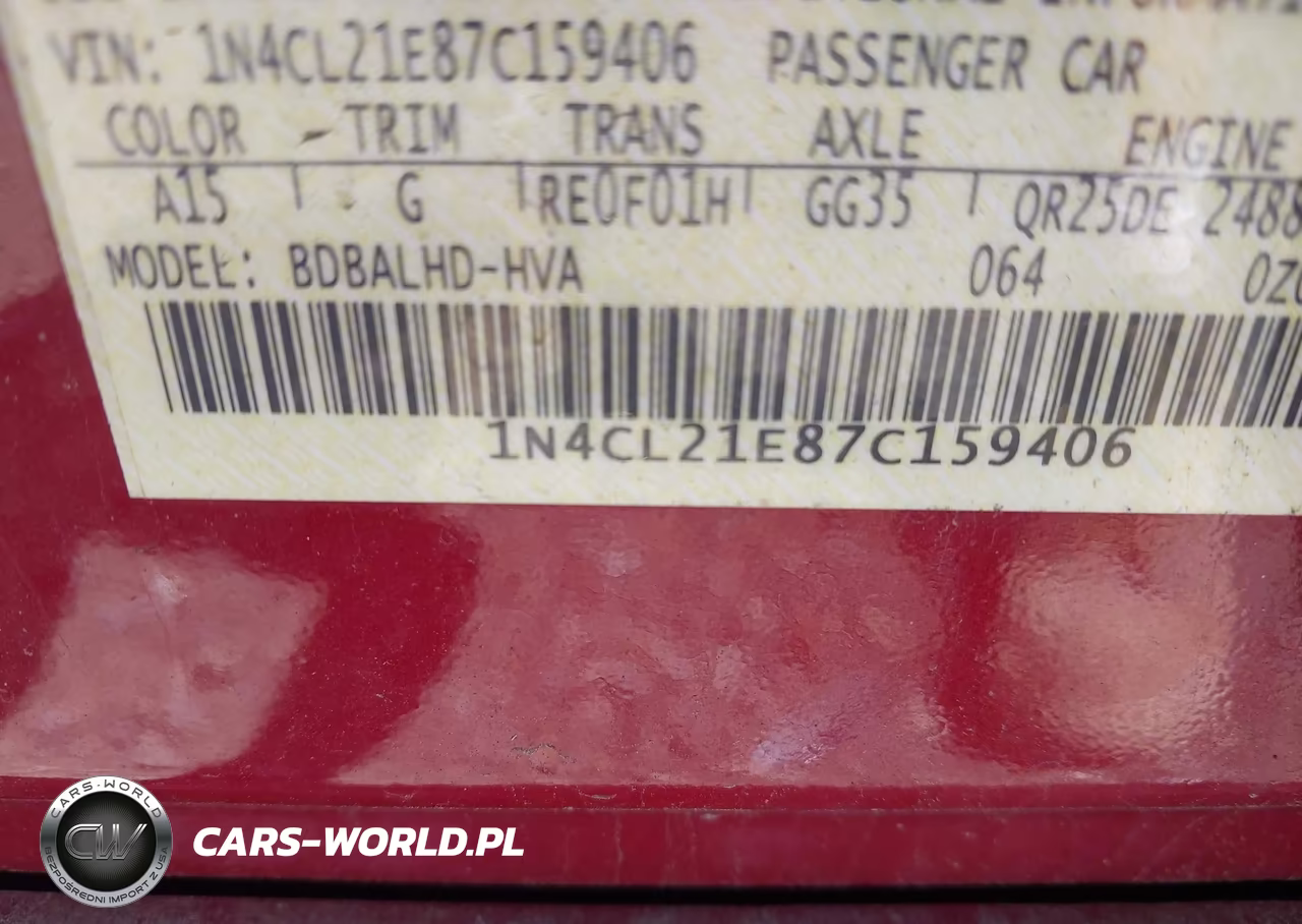 2007 Nissan Altima Hybrid VIN:1N4CL21E87C159406 - 9