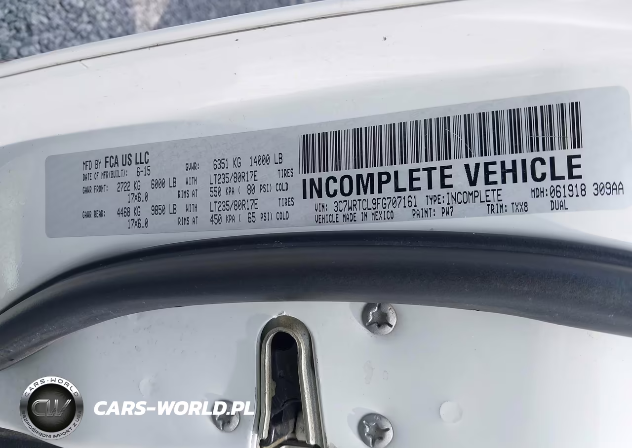 2015 Ram 3500 Chassis Tradesman-Slt-Laramie VIN:3C7WRTCL9FG707161 - 9