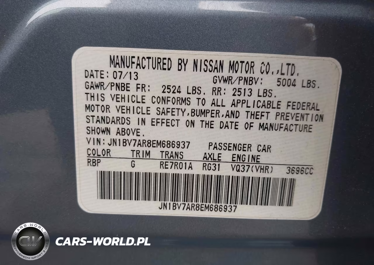 2014 Infiniti Q50 Premium VIN:JN1BV7AR8EM686937 - 9