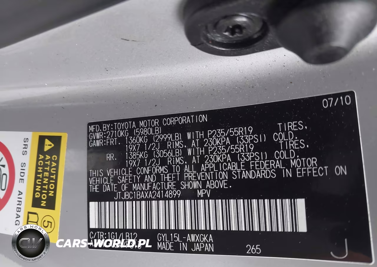 2010 Lexus Rx 450H VIN:JTJBC1BAXA2414899 - 9