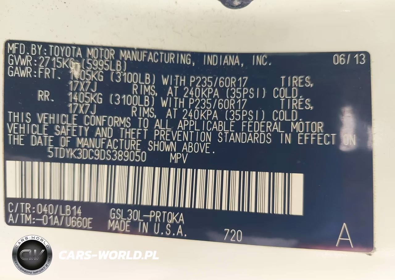 2013 Toyota Sienna Xle V6 8 Passenger VIN:5TDYK3DC9DS389050 - 9