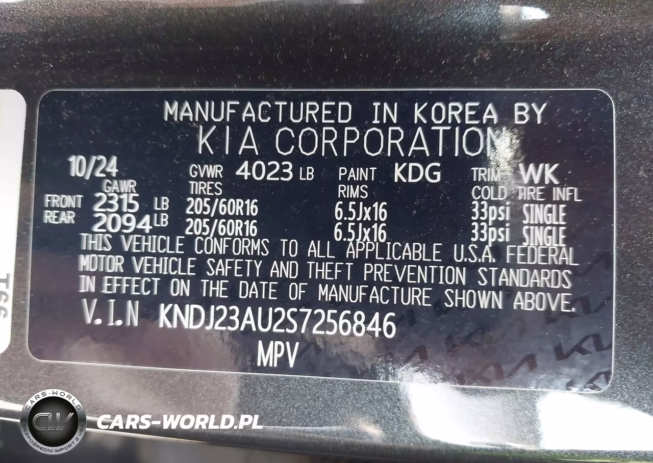 2025 Kia Soul Lx VIN:KNDJ23AU2S7256846 - 9