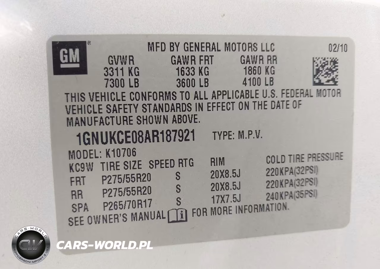 2010 Chevrolet Tahoe Ltz VIN:1GNUKCE08AR187921 - 9