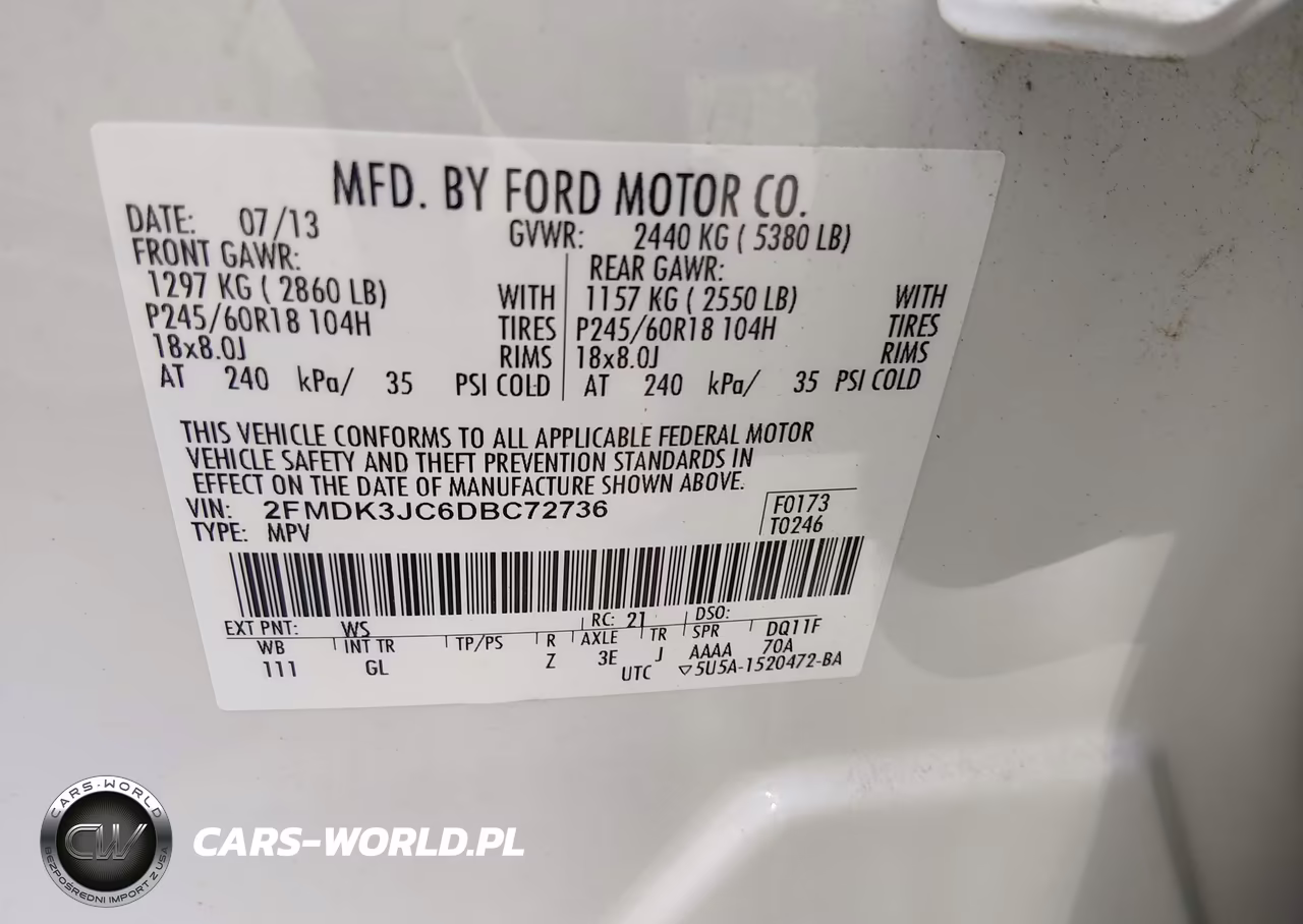 2013 Ford Edge Sel VIN:2FMDK3JC6DBC72736 - 9