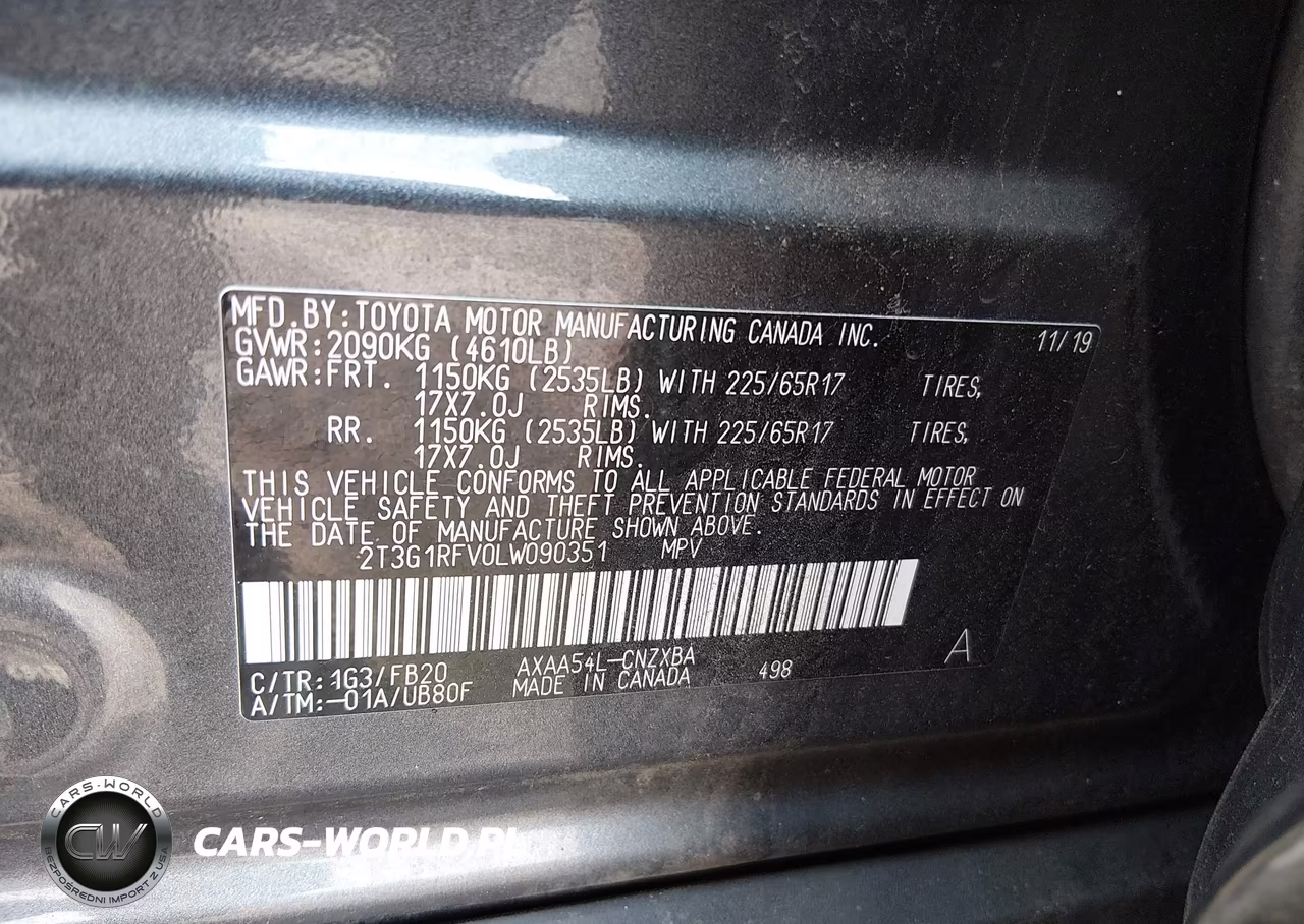 2020 Toyota Rav4 Le VIN:2T3G1RFV0LW090351 - 9