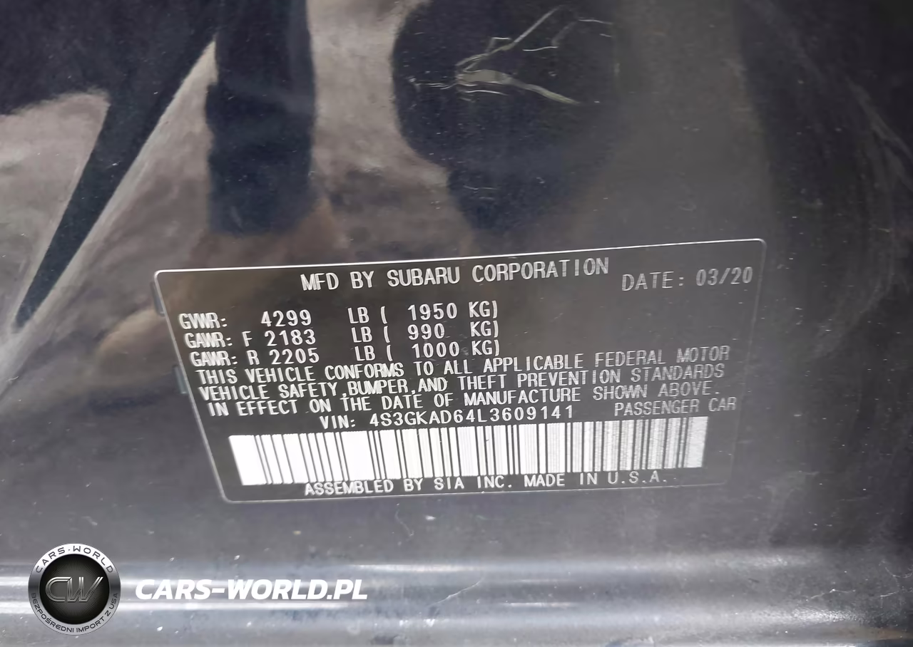 2020 Subaru Impreza Premium VIN:4S3GKAD64L3609141 - 9