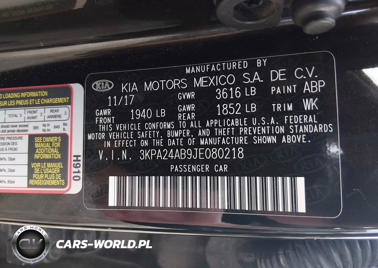 2018 Kia Rio Lx VIN:3KPA24AB9JE080218 - 9