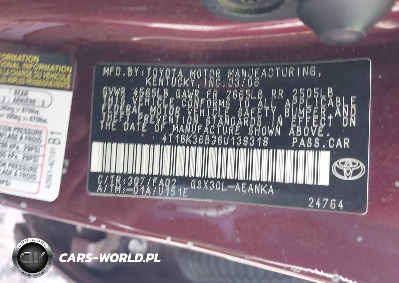 2006 Toyota Avalon Xl VIN:4T1BK36B36U138318 - 9