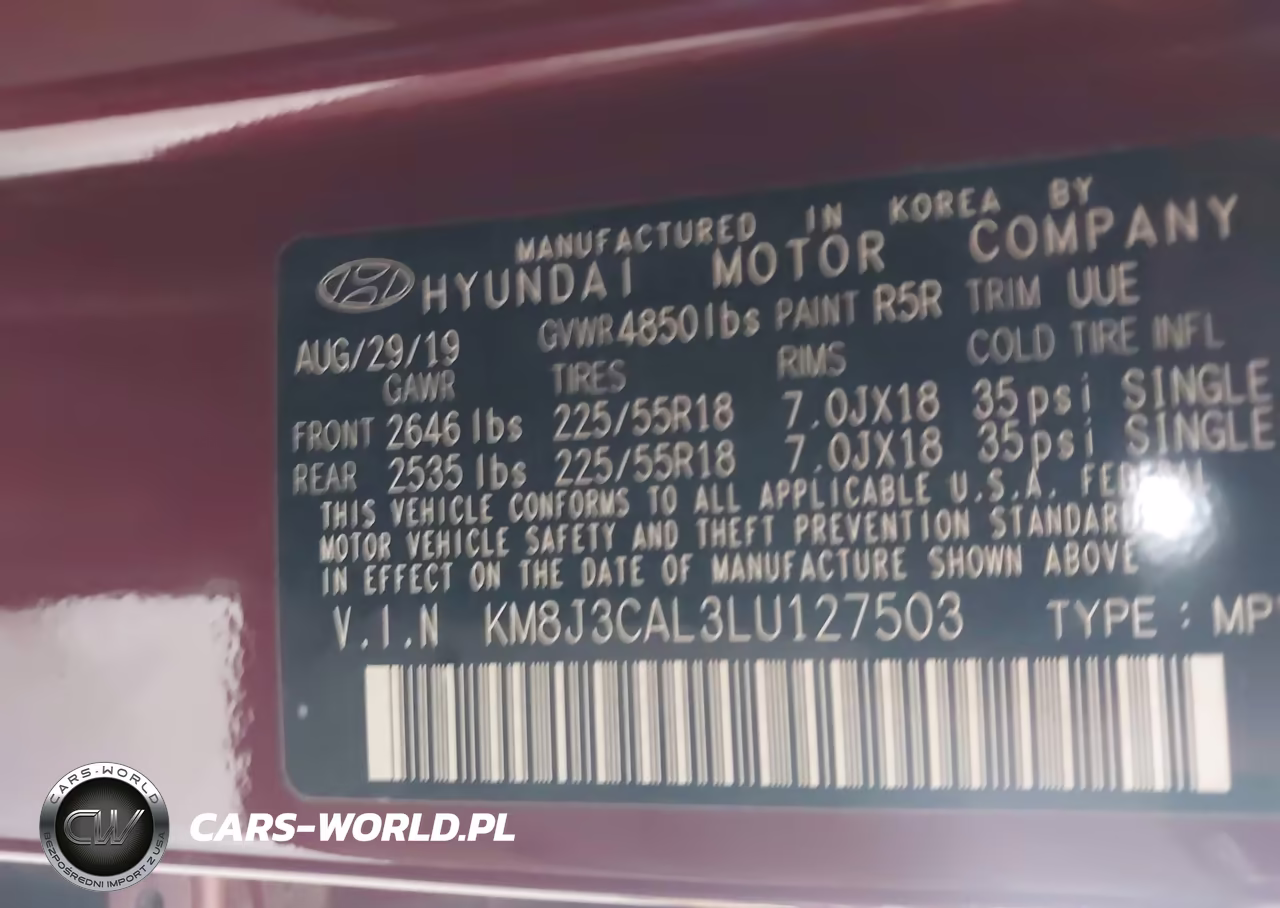 2020 Hyundai Tucson Ultimate VIN:KM8J3CAL3LU127503 - 9