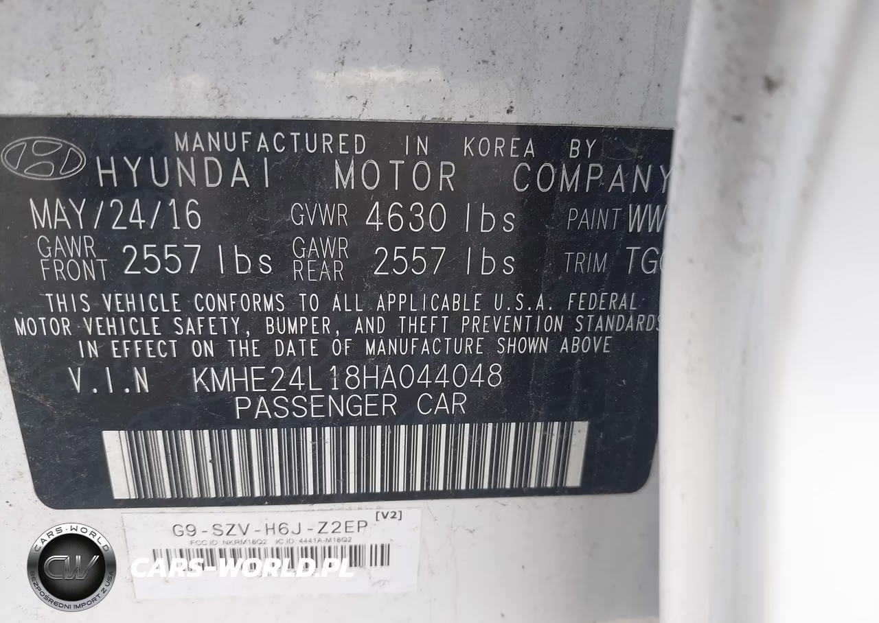 2017 Hyundai Sonata Hybrid Se VIN:KMHE24L18HA044048 - 9
