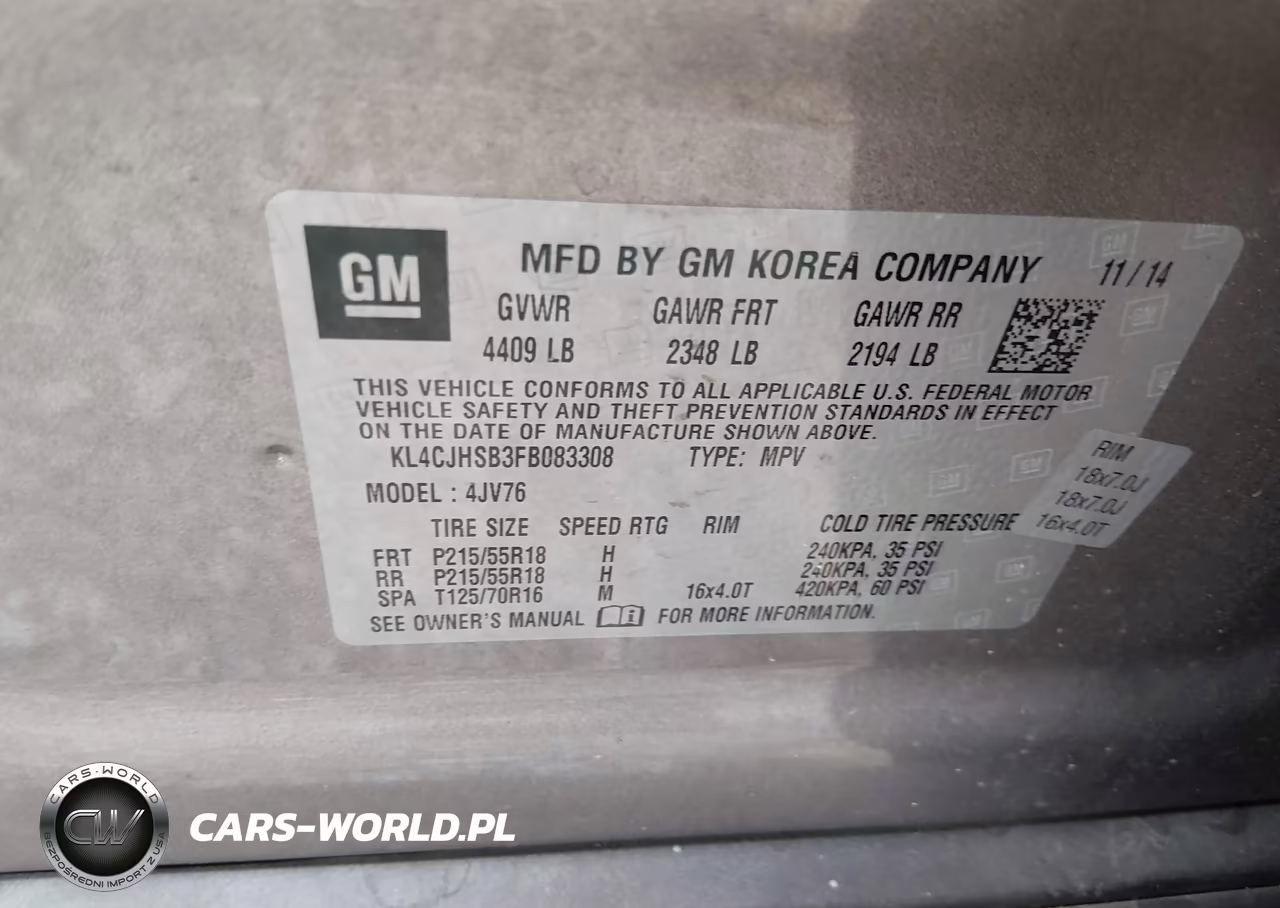 2015 Buick Encore Premium VIN:KL4CJHSB3FB083308 - 9